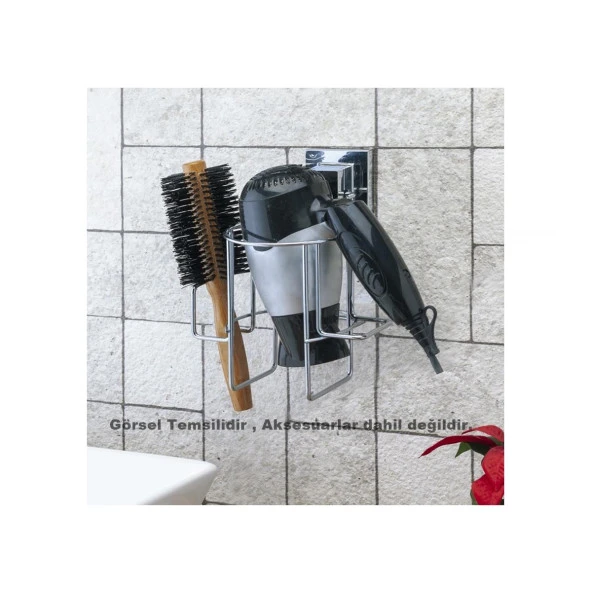 Tekno Tel EF-262 Yapışkanlı Saç Kurutma Makinası Aparatı Krom - 5