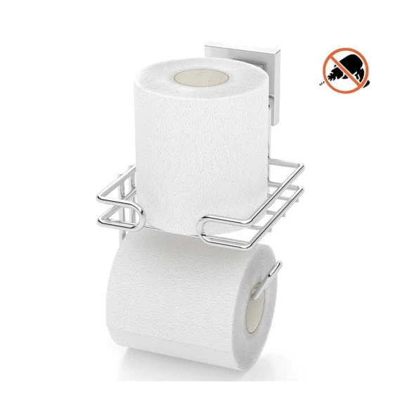 Tekno Tel EF-275 Yapışkanlı Yedekli Tuvalet Wc Kağıtlık Krom - 3