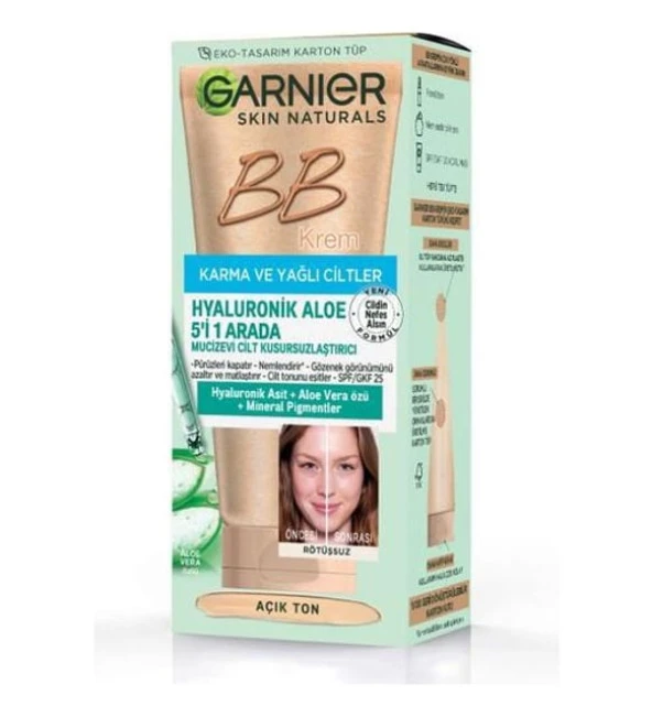 Garnıer Bb Krem 50Ml Hyaluronık Aloe Acık Ton