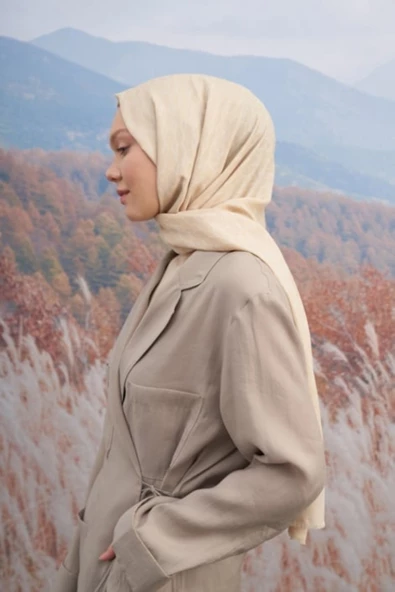 70 X 190 COTTON MONOGRAM DESEN ŞAL - AR 3098 03046 ürün görseli 1