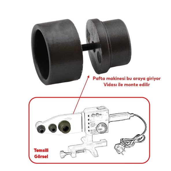 PVC PPRC Tesisat Boru Paftası 40 Lık Plastik Boru Kaynak Birleştirme Makinesi Paftası Yedeği 1/1/4 - 3