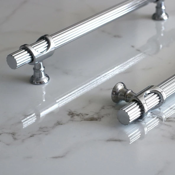 Arsin Krom Metal Kulp 192 mm-19.2 cm Mobilya Çekmece Mutfak Dolap Dolabı Kapak Kulpları Kulbu Kulpu - 8