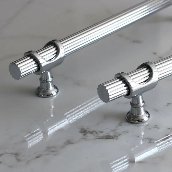 Arsin Krom Metal Kulp 192 mm-19.2 cm Mobilya Çekmece Mutfak Dolap Dolabı Kapak Kulpları Kulbu Kulpu - 7