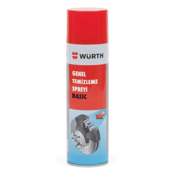 Würth Genel Temizleme Spreyi Basıc 500ml Balata Spreyi Yağ Temizleyici
