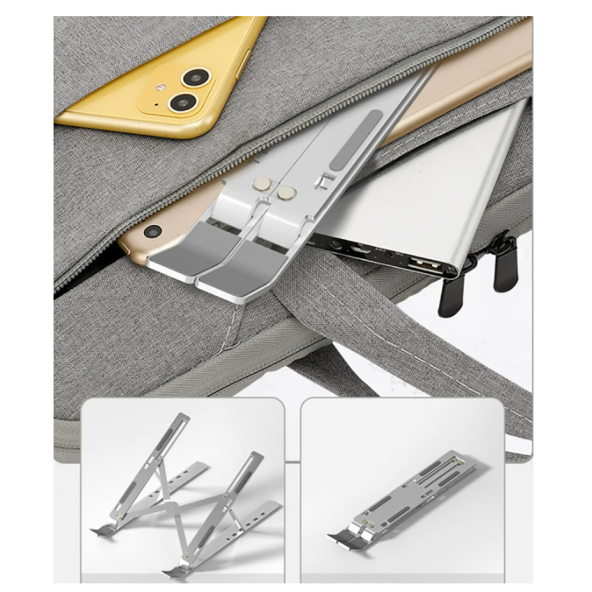 QASUL Alüminyum Portatif Laptop ve Tablet Standı 6 Kademeli   Katlanabilir Ayarlı Dizüstü Laptop Standı - 6