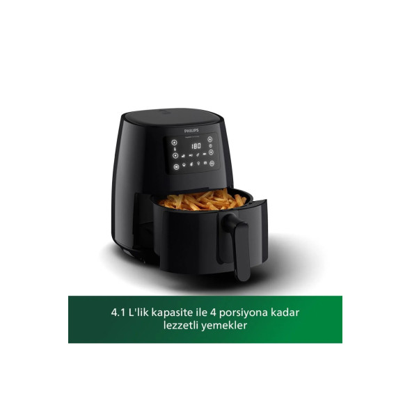 Philips 3000 Serisi Airfryer, 0.8Kg, 4.1L Kapasite, Siyah, Hd9243/90 - 4