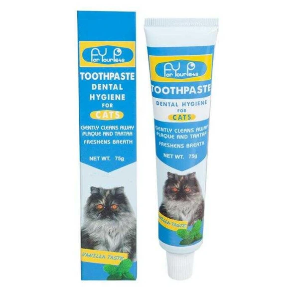 Tooth Paste Dental Vanilya Aromalı Kedi Diş Macunu 75 Gr
