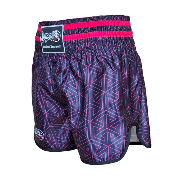 DragonDo MT3442 Muay Thai Şortu Kick Boks Şort Neon Pembe Dijital Baskılı Şort - 6