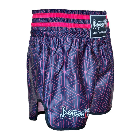 DragonDo MT3442 Muay Thai Şortu Kick Boks Şort Neon Pembe Dijital Baskılı Şort - 5