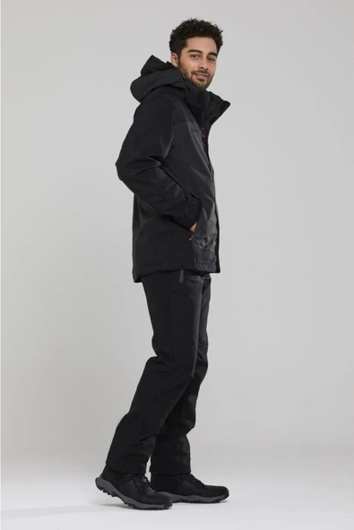 2AS Elbruz 3n1 jacket  BLACK/ ANTHRECİTE - Resim 2