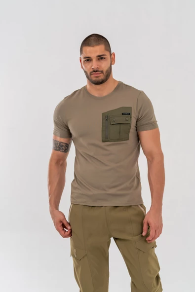 Combat Tactical Outdoor Tişört Günlük Sıfır Bisiklet Yaka Tişörtü Yuvarlak Yaka T-Shirf  -  811