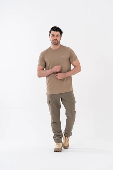 Combat Tactical Outdoor Tişört Günlük Sıfır Yaka Sporcu Erkek Tişörtü T-Shirf -  807 SJY - 12