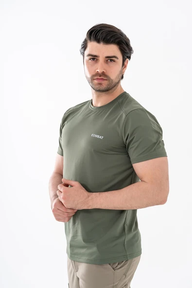 Combat Tactical Outdoor Tişört Günlük Sıfır Yaka Sporcu Erkek Tişörtü T-Shirf -  807 SJY - Resim 4