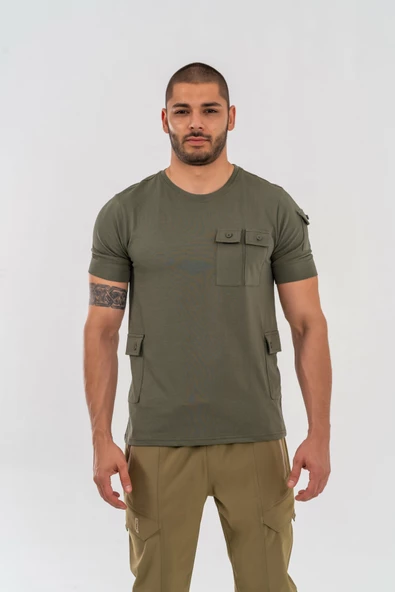 Combat Tactical Outdoor Tişört Günlük Sıfır Yaka Tişörtü T-Shirf  -  806 - Resim 5