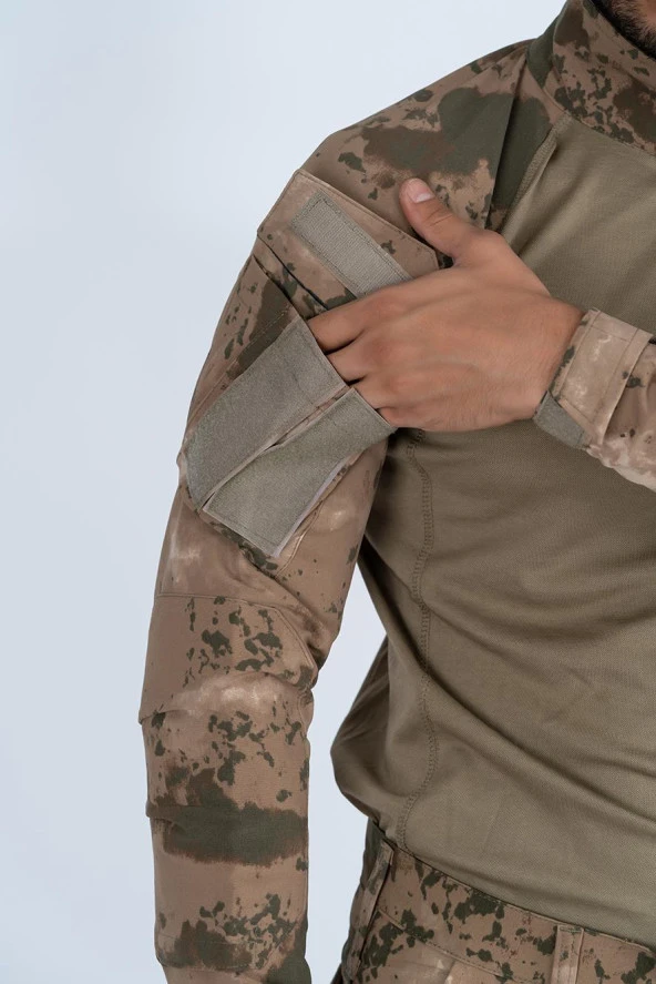 Combat Tactical Outdoor Jandarma Gömlek Uzun Kol Kamuflaj Gömlek - 401 - 8