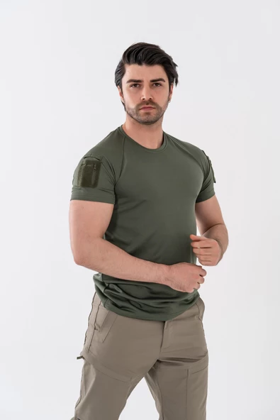 Bikatex Tactical Taktik Tişört Yuvarlak Bisiklet Yaka Tişört Outdoor T-Shirt - 801