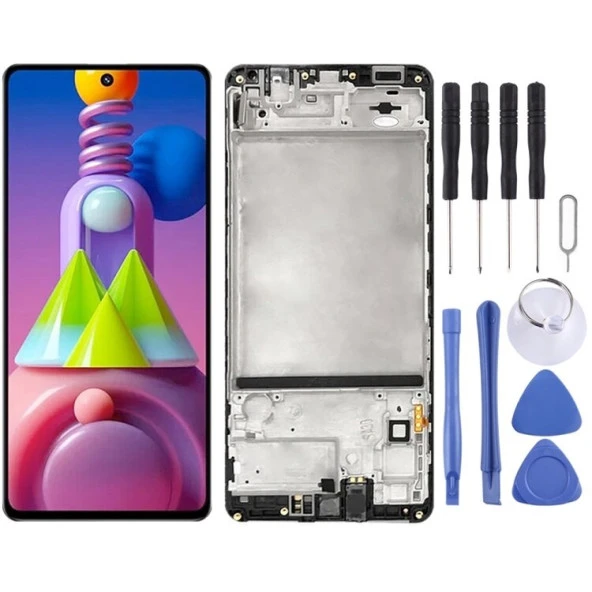 Cbtx Samsung Galaxy M51 Sm-m515 Sayısallaştırıcı Uyumlu Lcd Ekran Çerçeveli Tam Montaj