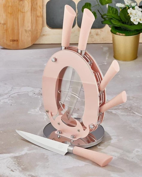 Cooker Lüx Bıçak Seti - Stantlı Bıçak Takımı - 6 Parça - 4