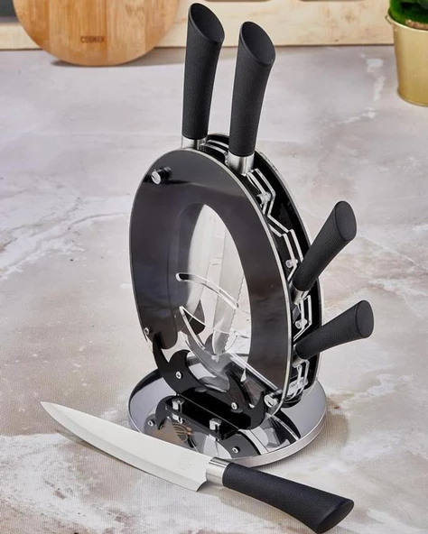 Cooker Lüx Bıçak Seti - Stantlı Bıçak Takımı - 6 Parça - 6
