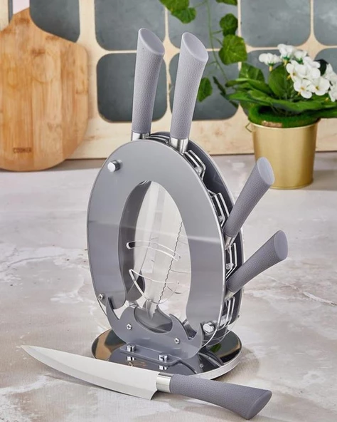 Cooker Lüx Bıçak Seti - Stantlı Bıçak Takımı - 6 Parça - 2