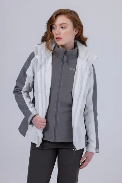 2AS SPARKLE WOMAN 3 in 1 JACKET LIGHT GREY / DARK GREY - 6