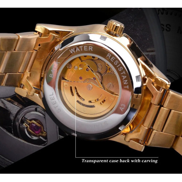 Forsining Mekanik Erkek Kol Saati Frsng04 - Resim 3