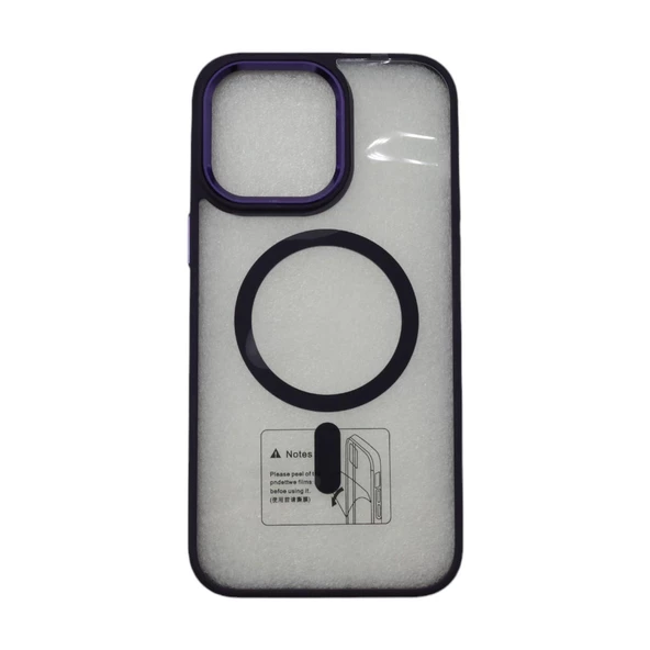 IPHONE 14 PRO KILIF SİLİKON ROOM MAGNETICSAFE-DERİN MOR