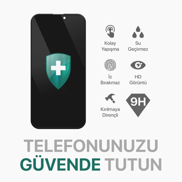 iPhone 15 Pro Kolay Uygulama Aparatlı 5D Magic Box Hayalet Privacy Cam Ekran Koruyucu - 4