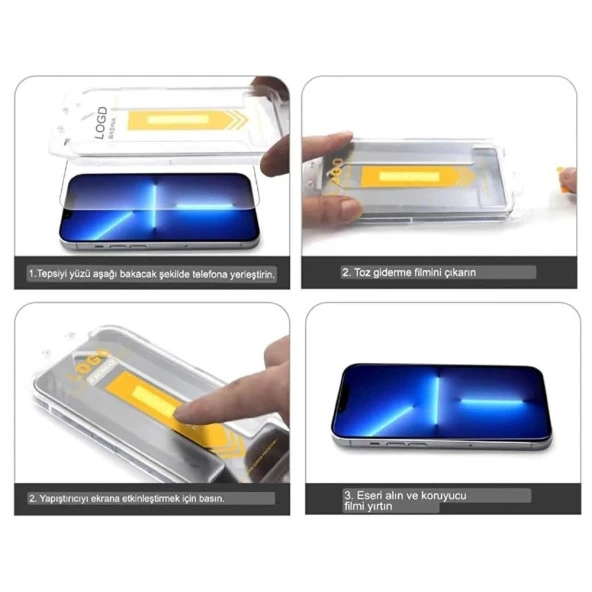 iPhone 15 Pro Kolay Uygulama Aparatlı 5D Magic Box Hayalet Privacy Cam Ekran Koruyucu - 6