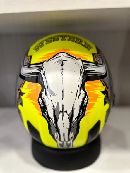 KASK SWAY SW 765 WANTED Yellow ÇENESİZ - 5