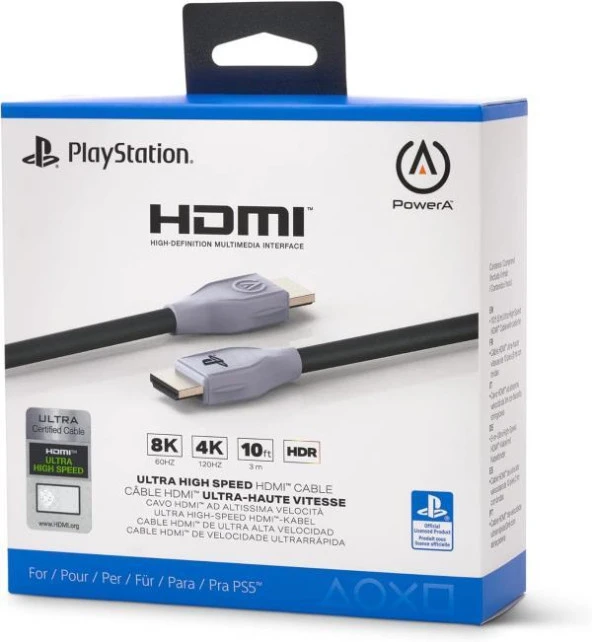 PowerA PlayStation 5 için PowerA Ultra Yüksek Hızlı HDMI Kablosu