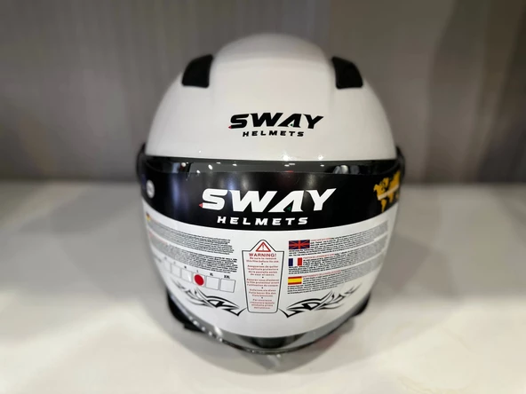 KASK SWAY SW 765 Gloss White ÇENESİZ