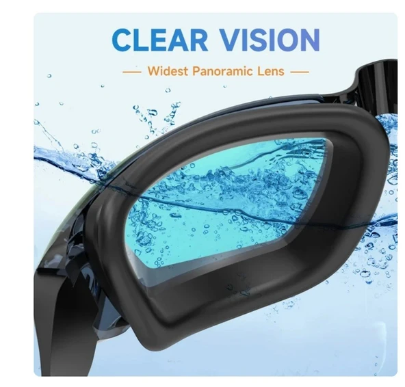 Berrak Görüş, Konforlu Deneyim: Silikon Yüzücü Gözlüğü ile Su Altındaki Keyfi Çıkarın! Siyah - 2