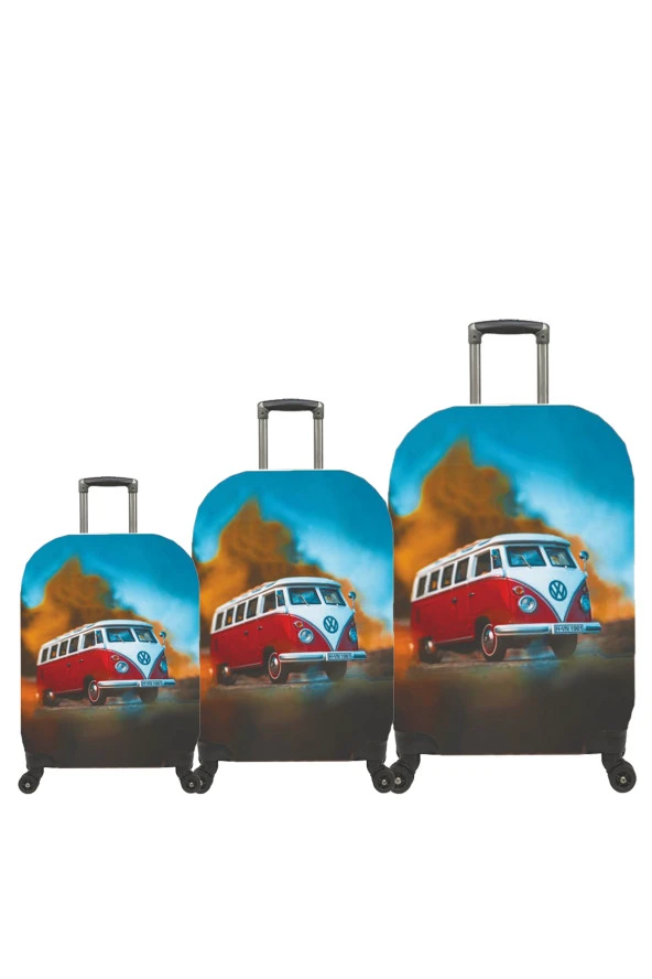 My Saraciye Valiz / Bavul Kılıfı Büyük, Orta, Kabin Boy Kılıf Seti, My  81 W Minibüs - 2