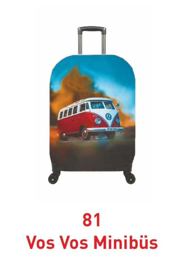 My Saraciye Valiz / Bavul Kılıfı Büyük, Orta, Kabin Boy Kılıf Seti, My  81 W Minibüs - 4