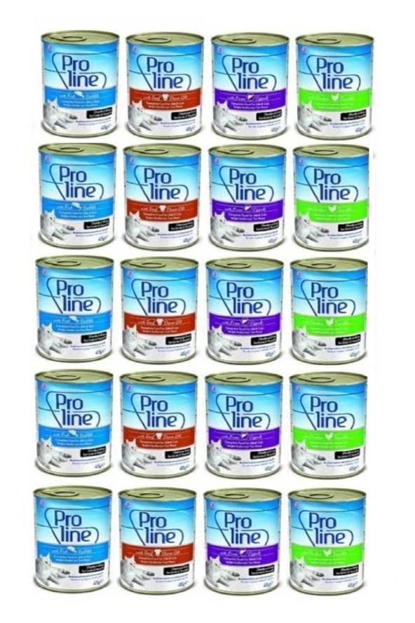 Pro Line Karışık Kedi Konservesi 4 Çeşit 415 gr x 20 Adet - 2