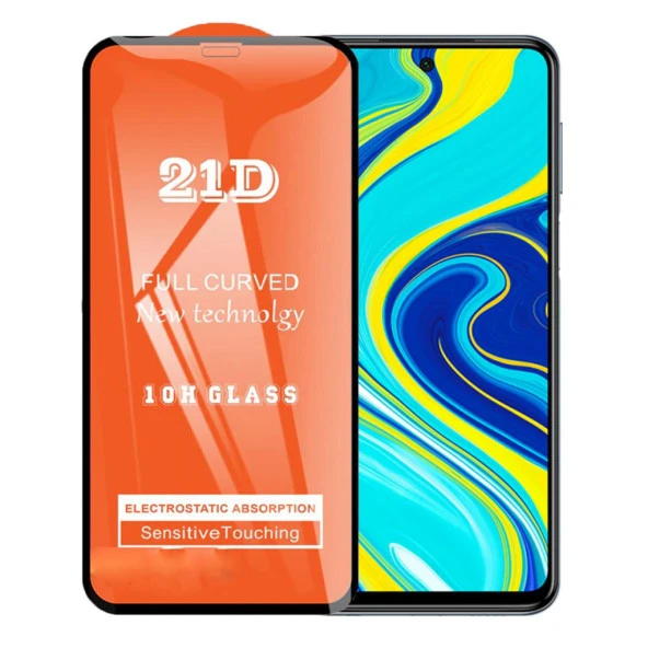 Xiaomi Redmi Note 9S Ekran Koruyucu 21D Kırılmaz Cam