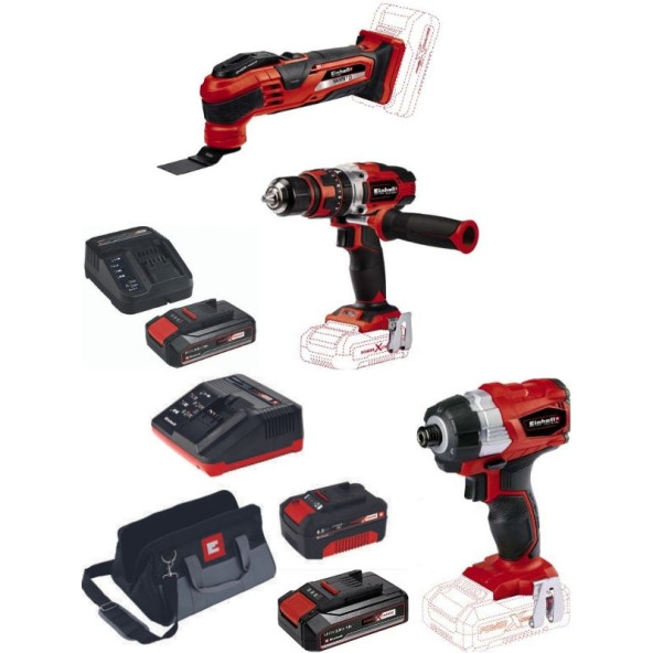 Einhell te-ci 18 bl Vidalama TE-CD 18/48 li-i Matkap  Varrito Raspalama 2x2.5+4.0ah Akülü Set