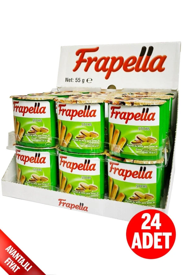 Frapella Antep Fıstık Kreması - Grissini 24 Adet X 55 Gr.