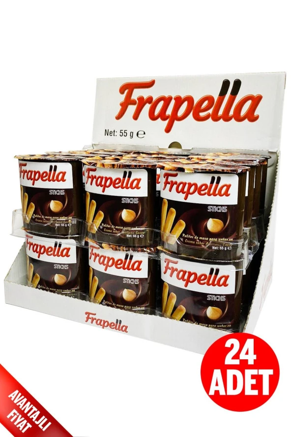 Frapella Kakaolu Fındık Kreması & Grissini 24 Adet X 55 Gr.