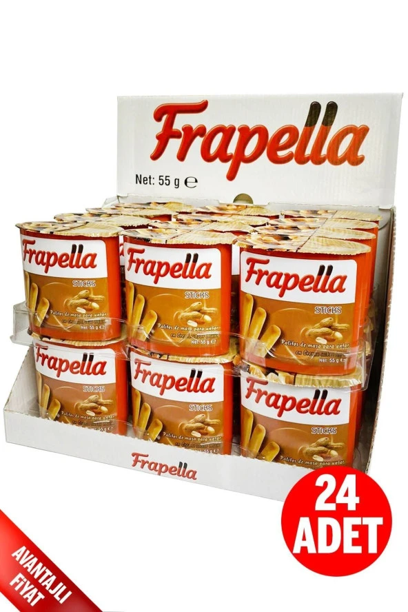 Frapella Yerfıstık Kreması & Grissini 24 Adet X 55 Gr.