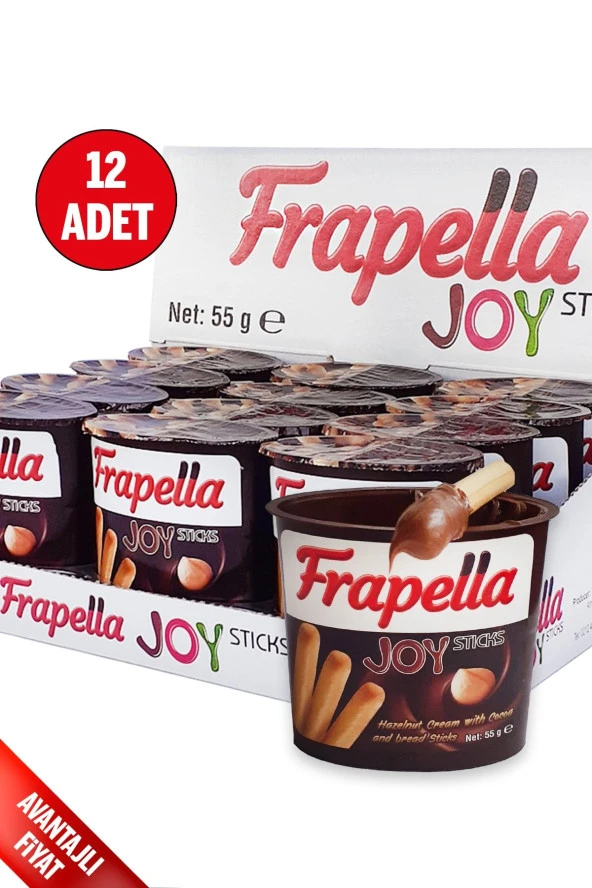 Frapella Kakaolu Fındık Kreması & Grissini 12 Adet X 55 Gr.