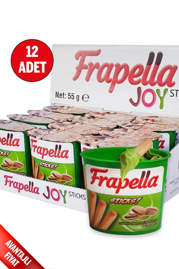 Frapella Antep Fıstık Kreması & Grissini 12 Adet X 55 Gr.