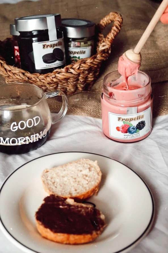 Frapella Muzlu Kakaolu Fındık Kreması, Antep Fıstık Kreması, Orman Meyvesi, 3 Adet X 220 Gr. - 2