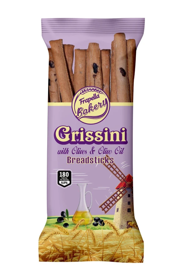 Frapella Zeytinli Ve Zeytinyağlı Grissini 70 Gr. X 12 Paket