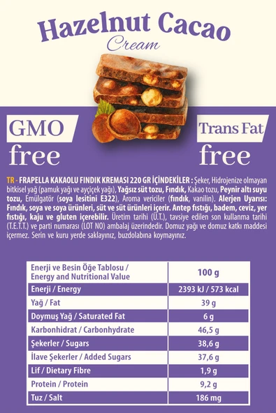 Frapella Kakaolu Fındık Kreması 220 Gr. - 1