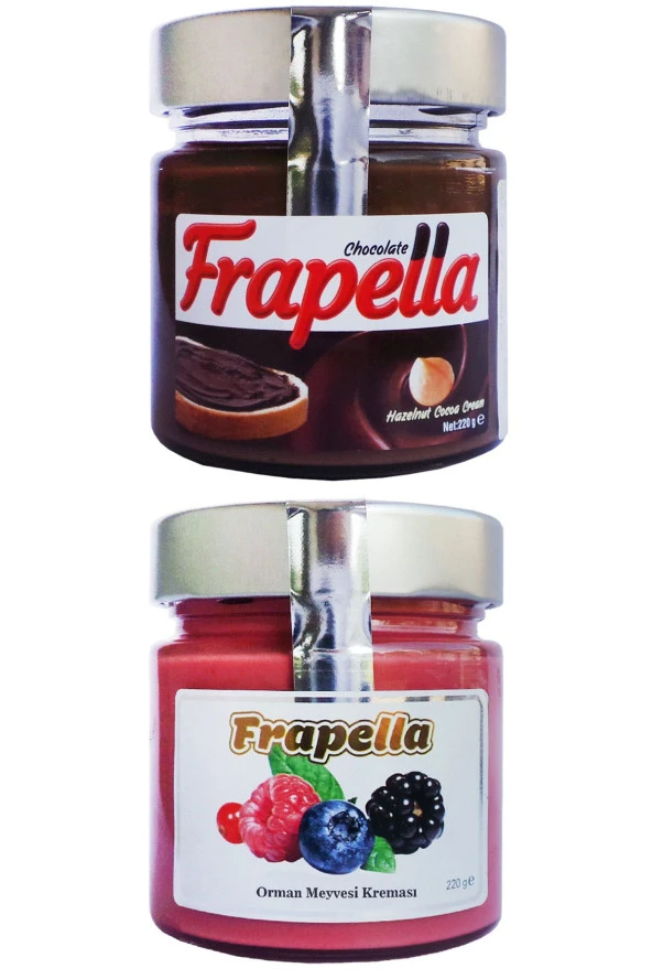 Frapella Kakaolu Fındık Kreması ve Orman Meyvesi Kreması 2 Adet 220 Gr.