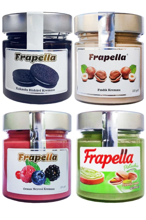 Frapella Kahvaltılık Krema Seti Paketi 4 X 220 gr.