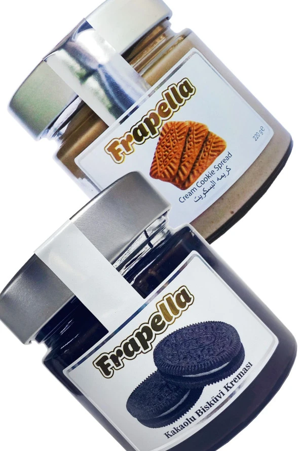 Frapella Biskivü Kreması, Kakaolu Bisküvi Kreması 2 Adet X 220 Gr.