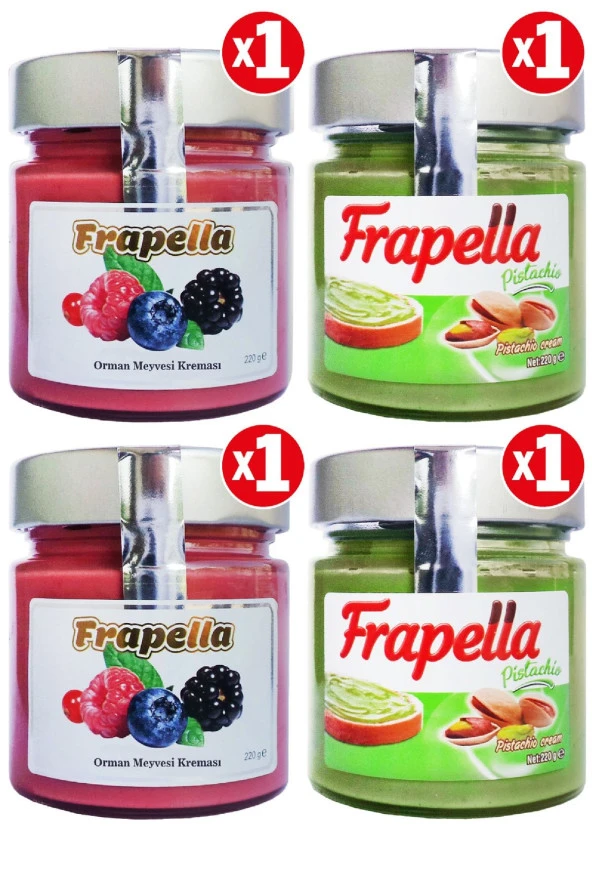 Frapella Orman Meyvesi Kreması Ve Antep Fıstık Kreması Mix Paket 4 X 220 Gr. - 4